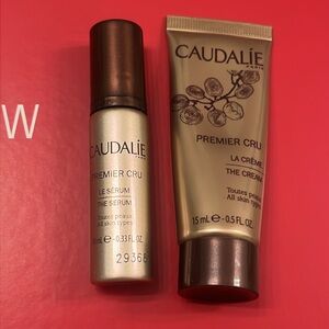 Caudalie Premier Cru Skincare Set w 10ml serum and 15ml face cream New! GWP